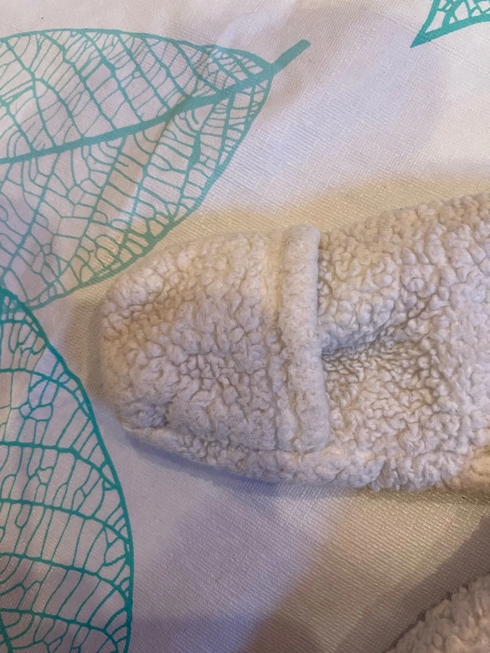 Carter's Cream Sherpa Hooded Footed One-Piece with Striped Lining - Picture 7 of 9
